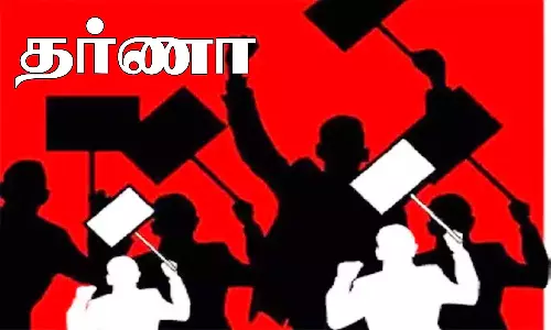 நள்ளிரவில் கணவன் வீட்டின் முன் பெண் தர்ணா