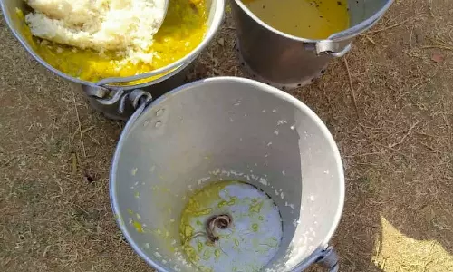 மதிய உணவில் பாம்பு- மருத்துவமனையில் அனுமதிக்கப்பட்ட மாணவர்கள்