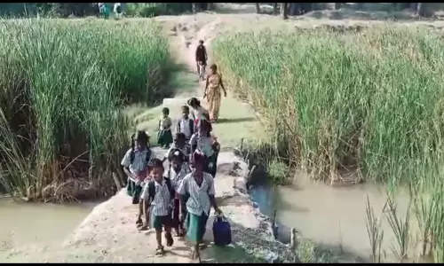 மாணவர்களின் நலன் கருதி நெம்மேலிவயல் பகுதியில் தரைப்பாலம் அமைக்க பொதுமக்கள் கோரிக்கை