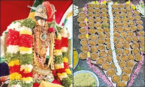 ஆண்டாள் கோவிலில் அக்கார அடிசல் படைத்து சிறப்பு வழிபாடு