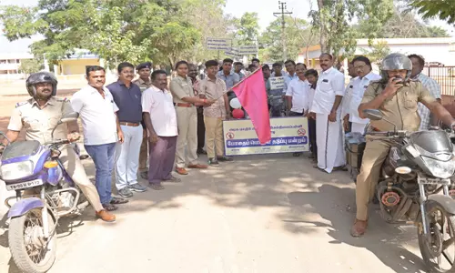 சாலை பாதுகாப்பு விழிப்புணர்வு சைக்கிள் பேரணி