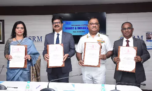 இந்திய கடற்படை- எஸ்.ஆர்.எம். கல்வி நிறுவனம் இணைந்து புரிந்துணர்வு ஒப்பந்தம்