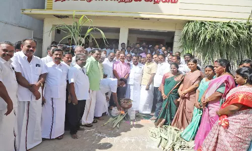 கன்னியாகுமரி கிழக்கு மாவட்ட  தி.மு.க. அலுவலகத்தில் பொங்கல் விழா