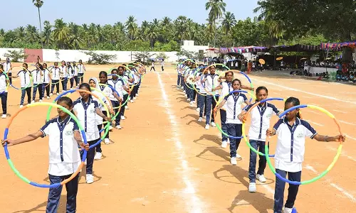 எஸ். தங்கப்பழம் மெட்ரிக்  பள்ளியில் விளையாட்டு விழா