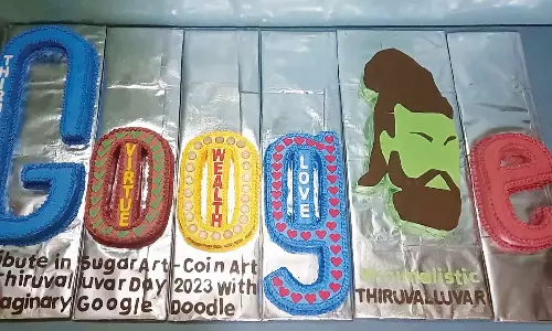 திருக்குறள் மீதுள்ள ஆர்வத்தால் கூகுள் டூடுலை புதுமையாக வடிவமைத்துள்ள ஓசூர் வாலிபர்