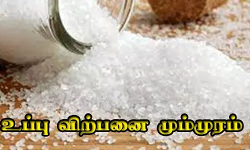 சேலத்தில் உப்பு விற்பனை மும்முரம்