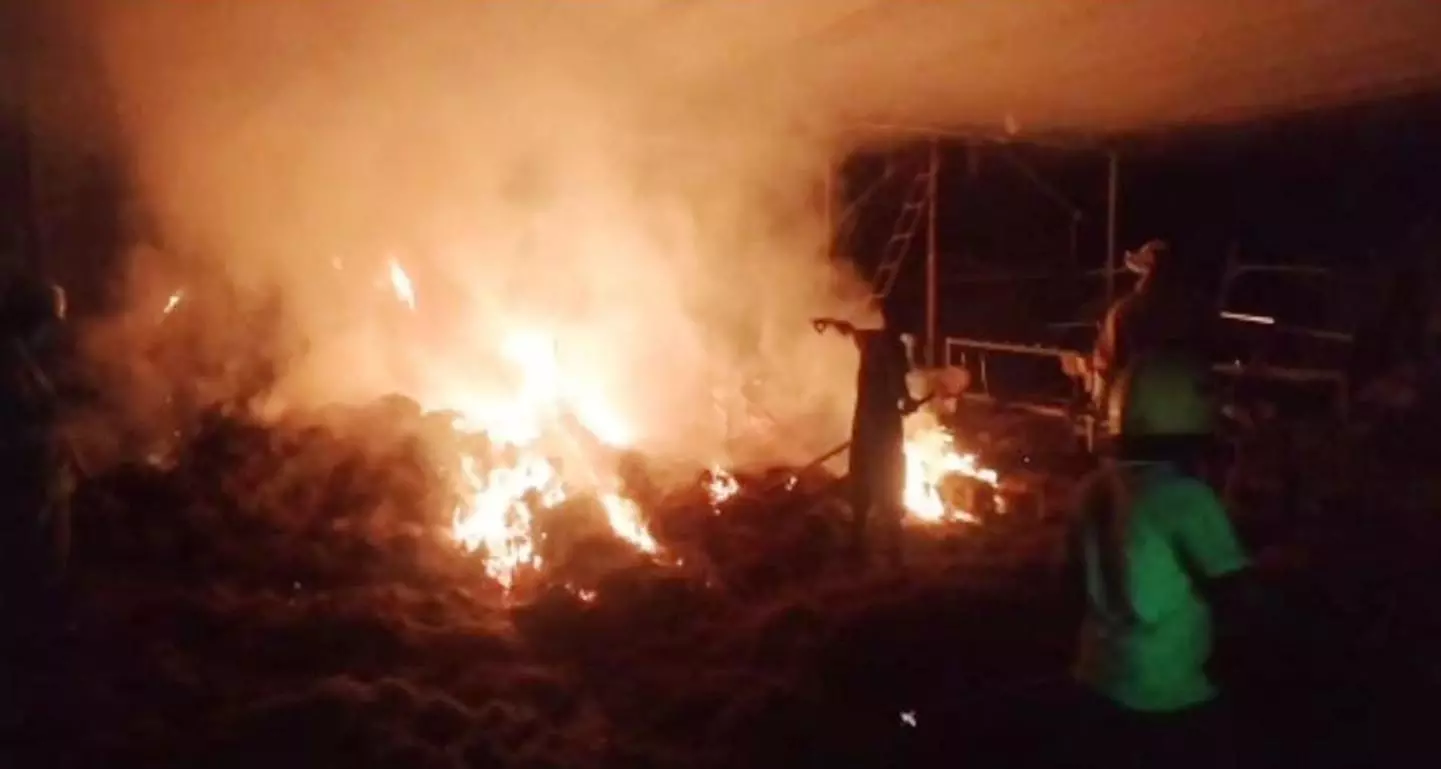 கயிறு தயாரிக்கும் தொழிற்சாலையில் தீ விபத்து