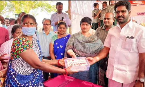 ஆண்டிமடம் அருகே ரூ.34.55 லட்சம் மதிப்பீட்டில் நலத்திட்ட உதவிகள்-கலெக்டர், எம்.எல்.ஏ. வழங்கினர்