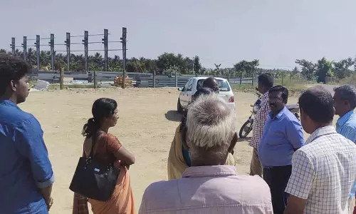 குட்டை நிலம் ஆக்கிரமிப்பு-அதிகாரிகள் ஆய்வு