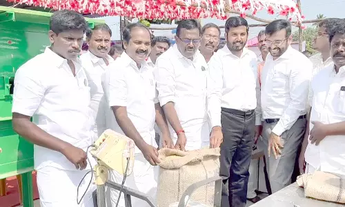 பில்லாளி ஊராட்சியில் நேரடி நெல் கொள்முதல் நிலையம்- அமைச்சர் திறந்து வைத்தார்