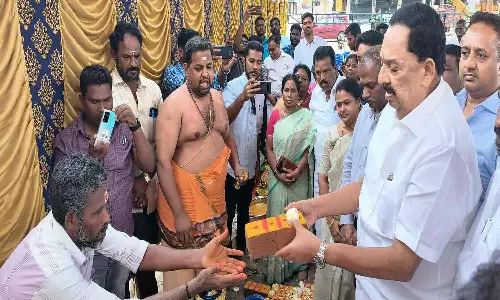 அம்ரூத் 2.0 திட்டம் மூலம் 24 மணி நேரம் குடிநீர் வசதிக்கான அடிக்கல் நாட்டு விழா