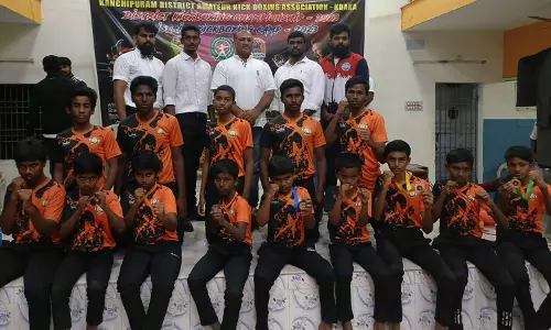 கிக்பாக்சிங் போட்டியில் குடியாத்தம் வீரர்கள் பதக்கம் வென்று சாதனை