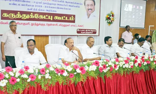 நெல்லையில் 5 மாவட்ட விவசாயிகளுடன் கருத்து கேட்பு கூட்டம்: சபாநாயகர்-அமைச்சர் பங்கேற்பு