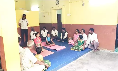 பேரணாம்பட்டில் யோகா பயிற்சி முகாம்