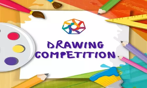 பிரதமரின் கலந்துரையாடல் நிகழ்ச்சியையொட்டி பள்ளி மாணவர்களுக்கு  ஓவியப்போட்டி