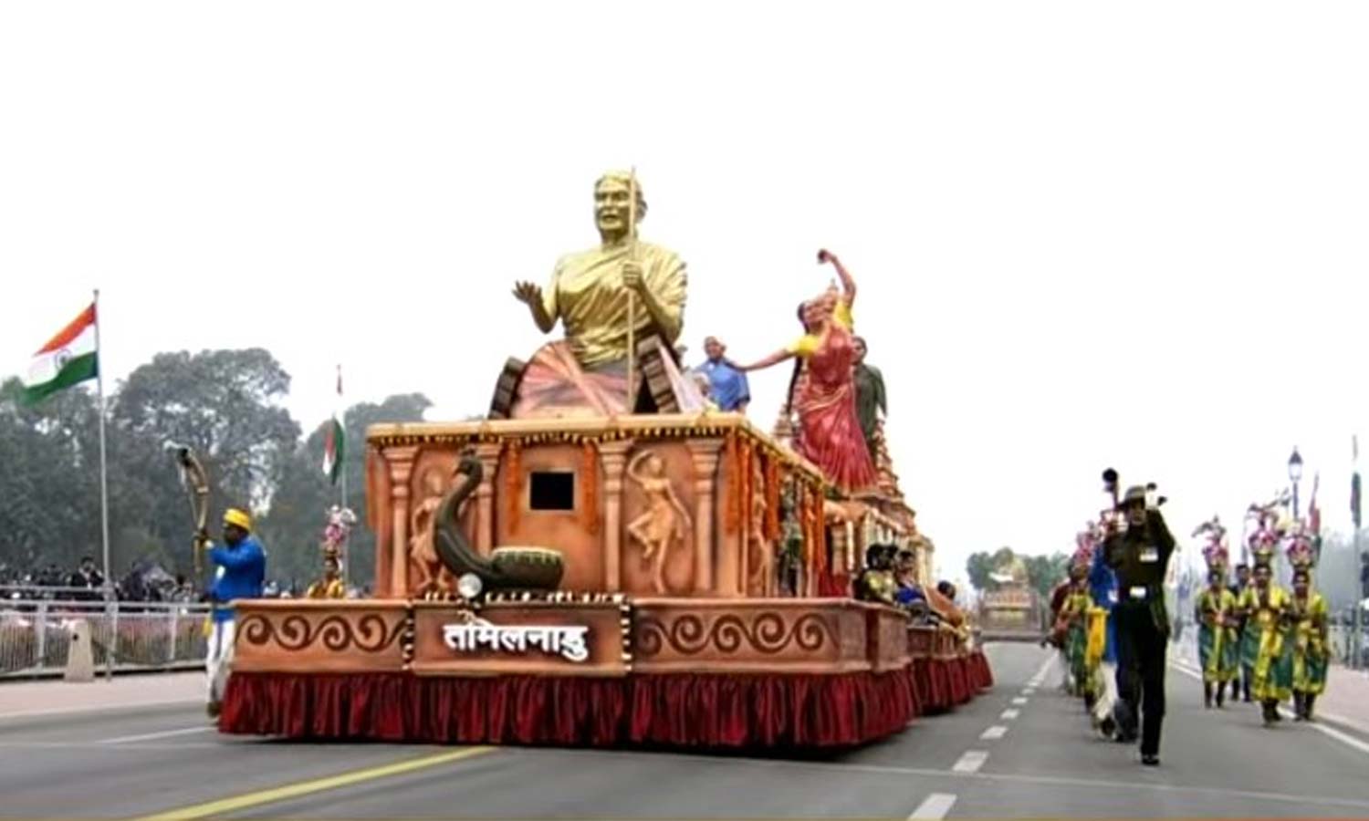 டெல்லி குடியரசு விழா அணிவகுப்பில் தமிழ்நாடு அலங்கார ஊர்தி