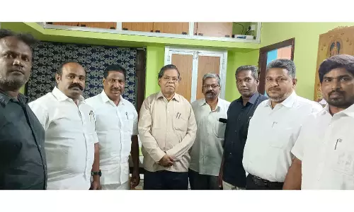 முன்னாள் எம்.பி. ராமதாசிடம் ஆதரவு திரட்டிய மாநில அந்தஸ்து கூட்டமைப்பினர்