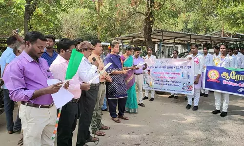 சீர்காழியில் தேசிய வாக்காளர் தின விழிப்புணர்வு பேரணி