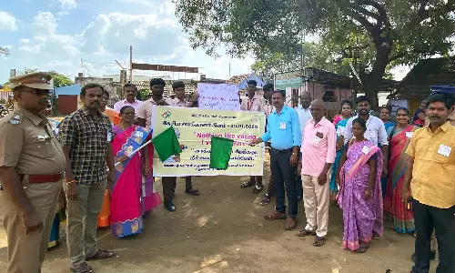 சுரண்டையில்  தேசிய வாக்காளர் தின விழிப்புணர்வு பேரணி