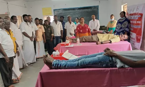 ஜெயங்கொண்டம் அரசு பள்ளியில் ரத்ததான முகாம்