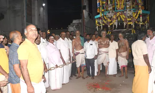 செய்யாறு வேதபுரீஸ்வரர் கோவிலில் ரதசப்தமி பிரம்மோற்சவ தேரோட்டம்