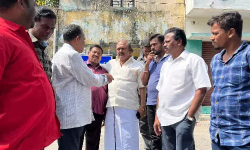 வடிகால் வாய்க்கால்களை கென்னடி எம்.எல்.ஏ. ஆய்வு