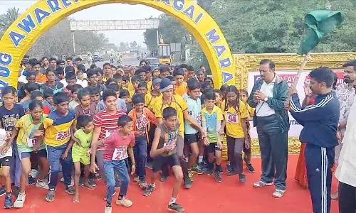 நாகையில், விழிப்புணர்வு மாரத்தான் போட்டி