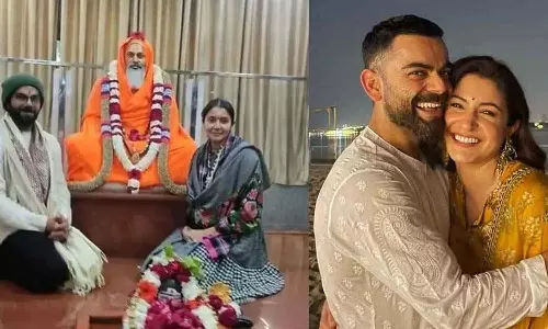 ரிஷிகேஷ் ஆசிரமத்தில் வழிபாடு செய்த விராட்- அனுஷ்கா தம்பதி: வைரலாகும் புகைப்படங்கள்