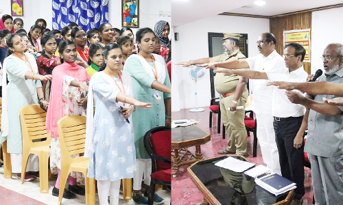 நெல்லை வண்ணார்பேட்டை எப்.எக்ஸ். கல்லூரியில் சாலை பாதுகாப்பு விழிப்புணர்வு நிகழ்ச்சி