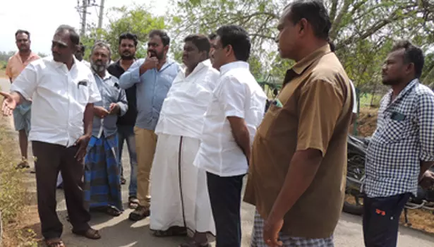 சேந்தமங்கலத்தில் ஜல்லிகட்டு நடக்கும் இடத்தில் ஆய்வு சேந்தமங்கலத்தில் ஜல்லிகட்டு நடக்கும் இடத்தில் ஆய்வு