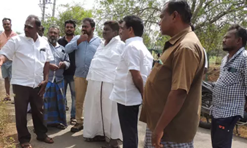 சேந்தமங்கலத்தில் ஜல்லிகட்டு நடக்கும் இடத்தில் ஆய்வு