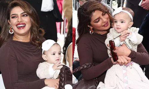 வாடகை தாய் மூலம் பிறந்த குழந்தை.. முதல் முறையாக அறிமுகப்படுத்திய பிரியங்கா சோப்ரா..