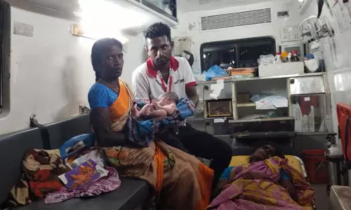 பண்ருட்டியில்  ஓடும் ஆம்புலன்சில்  பெண்ணுக்கு ஆண் குழந்தை  பிறந்தது