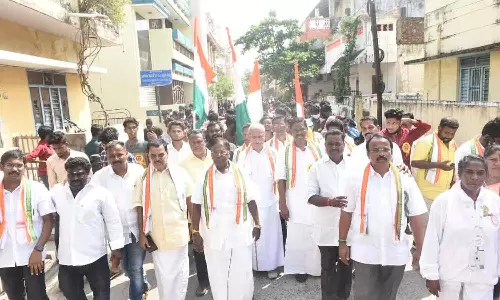 முத்தியால்பேட்டை தொகுதியில் காங்கிரசார் நடையணம்