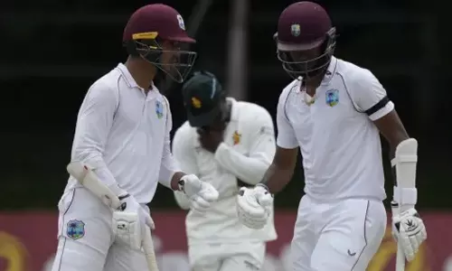 மழையால் முதல் நாள் ஆட்டம் பாதிப்பு - வெஸ்ட் இண்டீஸ் அணி நிதான ஆட்டம்