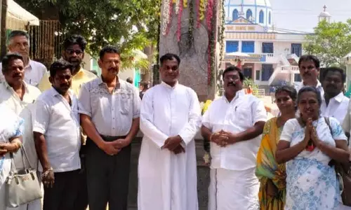 மாதா தூண் அர்ச்சிப்பு-எதிர்க்கட்சித் தலைவர் சிவா பங்கேற்பு