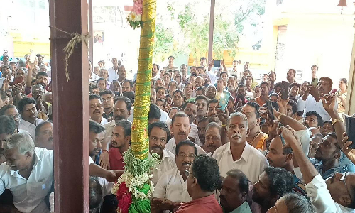 மண்டைக்காடு பகவதியம்மன் கோவில் மாசிக்கொடை பந்தல்கால் நாட்டு விழா