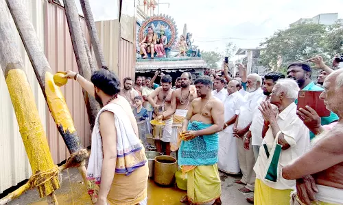 திருவாரூர் தியாகராஜர் கோவிலில் பங்குனி உத்திர விழாவுக்கான பந்தக்கால் நடும் முகூர்த்தம்