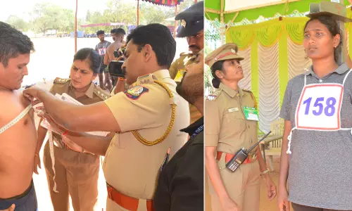 கோவையில் இன்று போலீஸ் பணிக்கு உடல் தகுதி தேர்வு