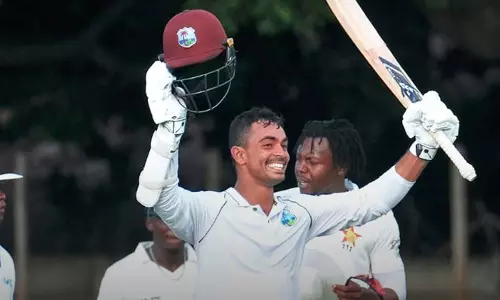 இரட்டை சதம் விளாசிய சந்தர்பால் மகன் - வெஸ்ட் இண்டீஸ் அணி முதல் இன்னிங்சில் 447 ரன்கள் குவித்து டிக்ளேர்