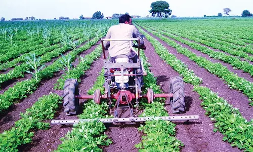 கொளத்தூரில்  விவசாயிகளுக்கு பண்ணை எந்திரம் பயிற்சி