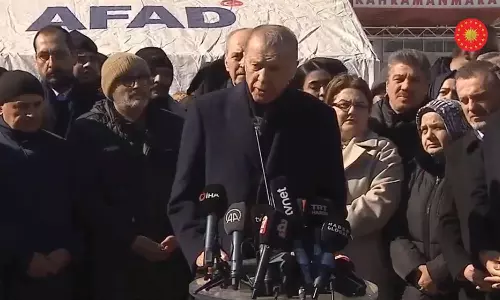 நிலநடுக்க பலி எண்ணிக்கை 11 ஆயிரத்தை கடந்தது... பாதிப்புகளை நேரில் பார்வையிட்ட துருக்கி அதிபர்