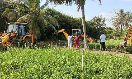 ஆலங்குடி அருகே 17 ஏக்கர் நிலம் ஆக்கிரமிப்பு அகற்றம்-அதிகாரிகள் அதிரடி நடவடிக்கை