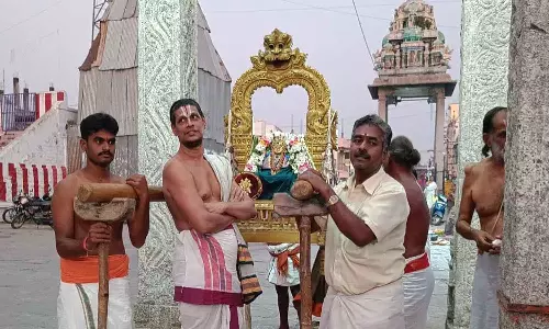 லட்சுமி நரசிம்மர் கோவிலில் சாமி வீதி உலா