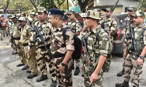 தேர்தல் பாதுகாப்பு பணிக்கு 2 கம்பெனி துணை ராணுவம் வருகை