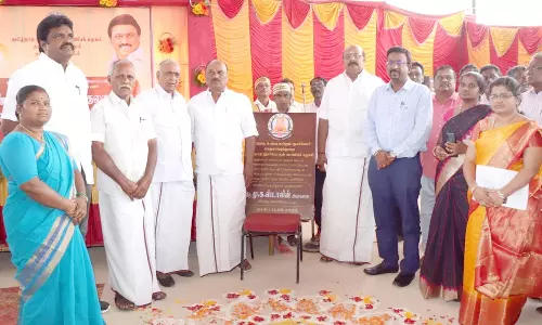 பிள்ளையார்பட்டியில், மேற்கூரை அமைப்புடன் கூடிய நெல் சேமிப்பு தளங்கள் திறப்பு