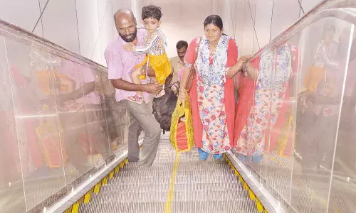 திருப்பூர் ரெயில் நிலையத்தில் புதிய எஸ்கலேட்டர் திறப்பு