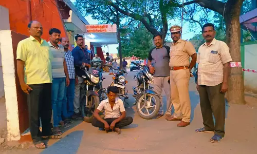 கள்ளக்குறிச்சியில் அதிரடி மோட்டார் சைக்கிள்கொள்ளையன் கைது