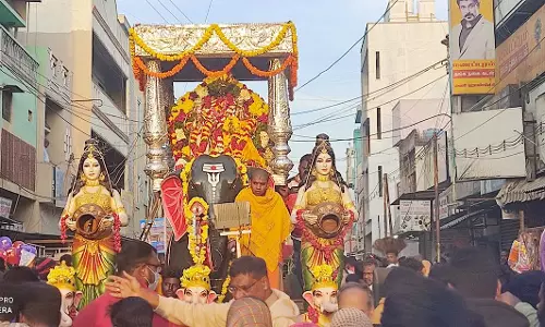 ஓசூரில் கோலாகலமாக பூ கரகம், பல்லக்கு உற்சவம்