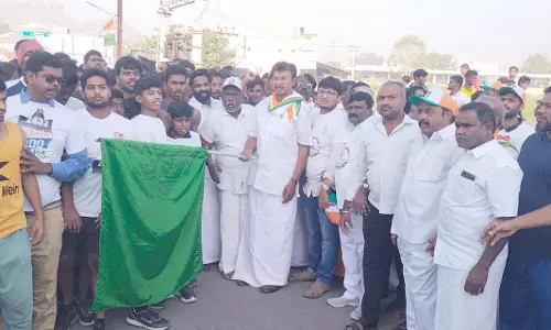 காங்கிரஸ் கட்சி சார்பில்மினி மாரத்தான் போட்டி